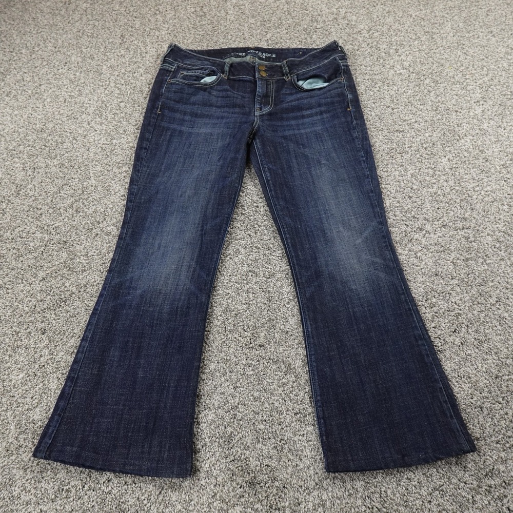 Dark Wash Women's Flare Jeans - Classic Mid Rise